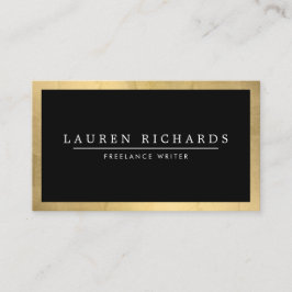 Professionele Luxe Faux Goud en Zwart Visitekaartje