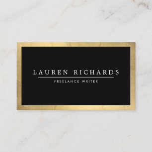 Professionele Luxe Faux Goud en Zwart Visitekaartje