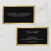 Professionele Luxe Faux Goud en Zwart Visitekaartje (Voorkant / Achterkant)