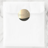 Professionele luxe gouden pen notaris ronde sticker (Tas)