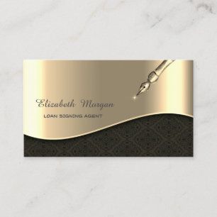 Professionele luxe gouden pen notaris visitekaartje
