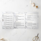 Professionele Luxe minimalistische witte marmeren Drieluik Kaart (Binnen)