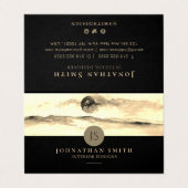 Professionele, luxe moderne Goden-Waterverf Visitekaartje (Buitenkant ongevouwen)