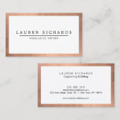 Professionele Luxe Roos Goud en Wit Visitekaartje (Voorkant / Achterkant)