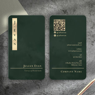 Professionele Luxe Smaragdgroene Gouden Zakelijke Visitekaartje
