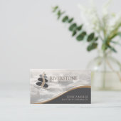 Professionele Luxe Stone River Chiropractie Visitekaartje (Staand voorkant)