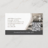 Professionele Luxe Stone River Chiropractie Visitekaartje (Achterkant)