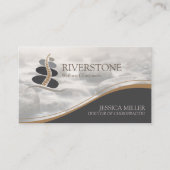 Professionele Luxe Stone River Chiropractie Visitekaartje (Voorkant)