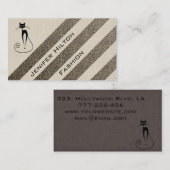 Professionele luxe textuur leopard strepen kat visitekaartje (Voorkant / Achterkant)