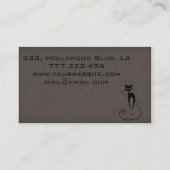 Professionele luxe textuur leopard strepen kat visitekaartje (Achterkant)