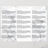 Professionele Luxe White Marble Tri-Fold Brochure (Achterkant)