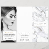 Professionele Luxe White Marble Tri-Fold Brochure (Voorkant)