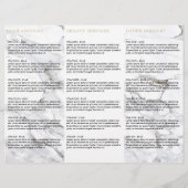 Professionele Luxe White Marble Tri-Fold Brochure (Achterkant)