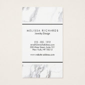 Professionele Luxe Witte Marmeren Oorbel Display Visitekaartjes (Achterkant)