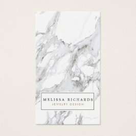 Professionele Luxe Witte Marmeren Oorbel Display Visitekaartjes