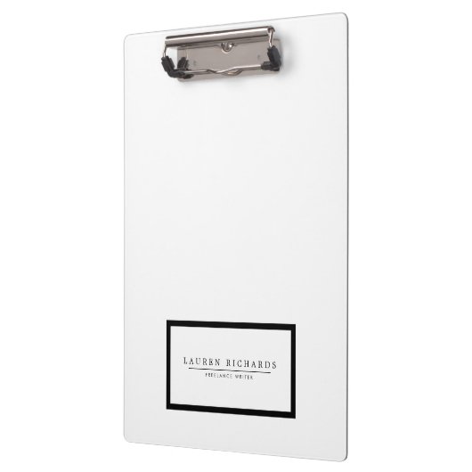 Professionele Luxe Zwart-Wit Gepersonaliseerd Klembord (Links)