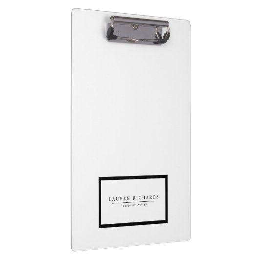 Professionele Luxe Zwart-Wit Gepersonaliseerd Klembord (Rechts)