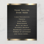 Professionele luxueuze faux-metallisch notaris flyer (Achterkant)