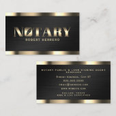Professionele luxueuze faux-metallisch notaris visitekaartje (Voorkant / Achterkant)