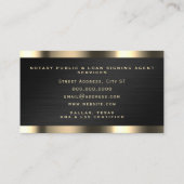 Professionele luxueuze faux-metallisch notaris visitekaartje (Achterkant)
