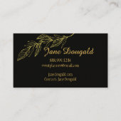 Professionele, maar elegante zwarte goudNatuur Visitekaartje (Voorkant)