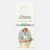 Professionele Maid Housekeeping Service Retro Deurhanger (Voorkant)