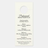Professionele Maid Housekeeping Service Retro Deurhanger (Achterkant)