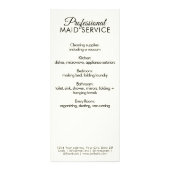 Professionele Maid Housekeeping Service Retro Reclamekaart (Achterkant)