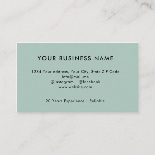 Professionele Maid Housekeeping Service Retro Visitekaartje (Achterkant)