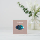 Professionele make-up artiest 2 foto lippen roze vierkante visitekaartje (Staand voorkant)