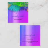 Professionele make-up artiest Abstract kunstwerk r Vierkante Visitekaartje (Voorkant / Achterkant)