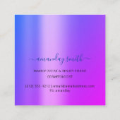 Professionele make-up artiest Abstract kunstwerk r Vierkante Visitekaartje (Achterkant)