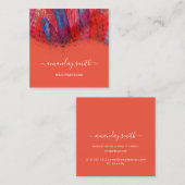 Professionele make-up artiest Abstracte streken Vierkante Visitekaartje (Voorkant / Achterkant)
