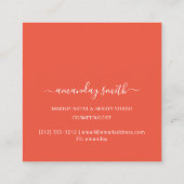 Professionele make-up artiest Abstracte streken Vierkante Visitekaartje (Achterkant)