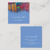 Professionele Make-up Artiest Artwork Abstract Bla Vierkante Visitekaartje (Voorkant / Achterkant)