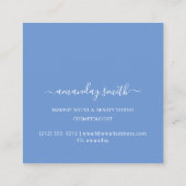 Professionele Make-up Artiest Artwork Abstract Bla Vierkante Visitekaartje (Achterkant)