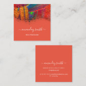 Professionele Make-up Artiest Artwork Abstract Sin Vierkante Visitekaartje (Voorkant / Achterkant)