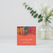 Professionele Make-up Artiest Artwork Abstract Sin Vierkante Visitekaartje (Staand voorkant)