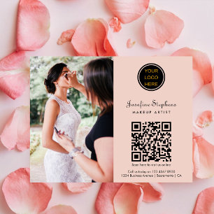 Professionele Make-up Artiest Business Logo QR Cod Flyer