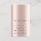Professionele make-up artiest en wimper expert visitekaartje (Achterkant)
