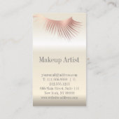 Professionele make-up artiest en wimper expert visitekaartje (Achterkant)