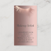 Professionele make-up artiest en wimper expert visitekaartje (Achterkant)