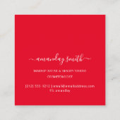 Professionele make-up artiest kunstwerk Abstract z Vierkante Visitekaartje (Achterkant)