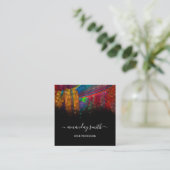 Professionele make-up artiest kunstwerk Abstract z Vierkante Visitekaartje (Staand voorkant)