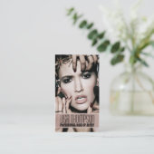 Professionele make-up artiest/marktmodel visitekaartje (Staand voorkant)