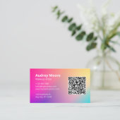 Professionele Make-up Artiest Moderne Design Visitekaartje (Staand voorkant)