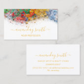 Professionele make-up artiest regenboog Abstract w Visitekaartje (Voorkant / Achterkant)