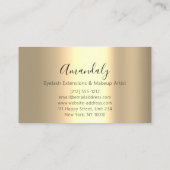 Professionele make-up artiest rode kus lippen goud visitekaartje (Achterkant)