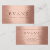 Professionele Make-up Artiest Roos Blush Afspraak Afsprakenkaartje (Voorkant / Achterkant)
