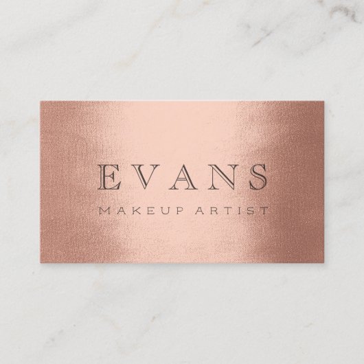 Professionele Make-up Artiest Roos Blush Afspraak Afsprakenkaartje (Voorkant)